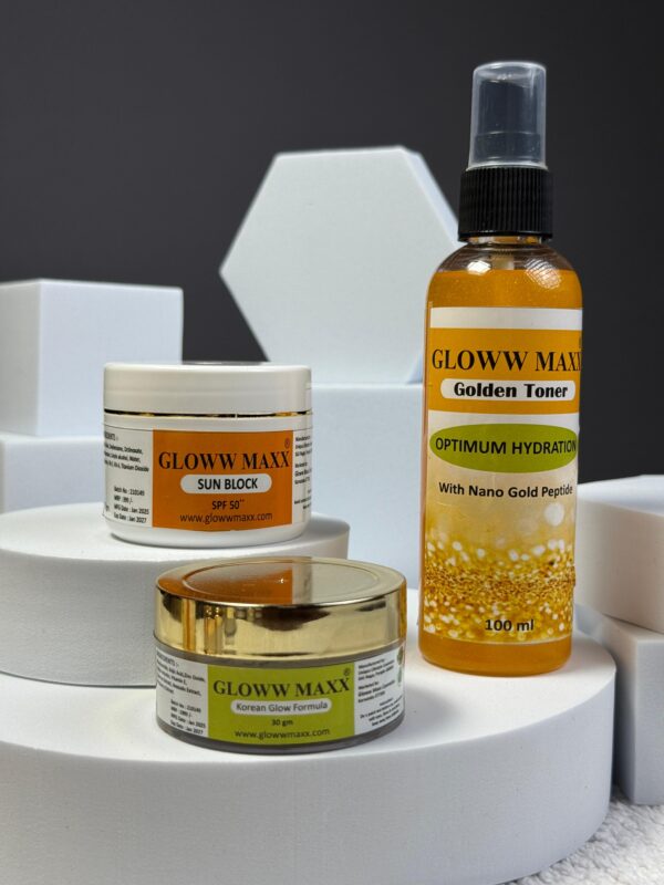 Korean Formula beauty cream (30gm) + Sunblock SPF 50 +++ (25gm)  & Golden face Toner (100ml)